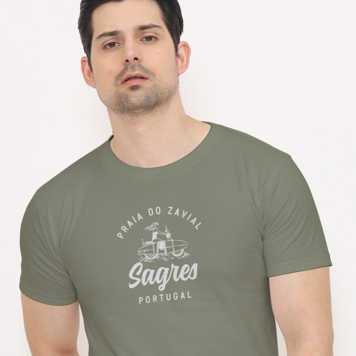 Algarve Zavial Beach graphic tee for surfers and beach lovers