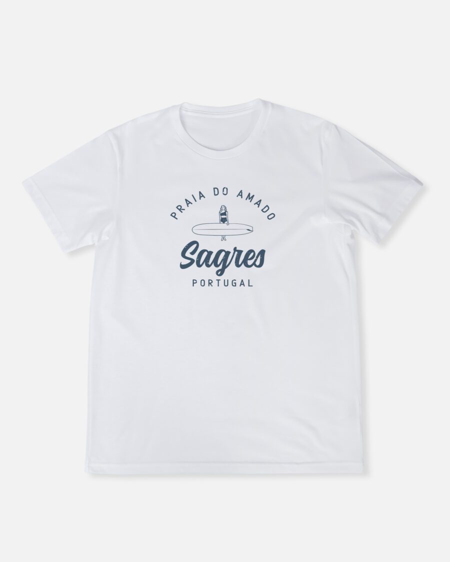 Algarve Amado Beach graphic tee for surfers and beach lovers