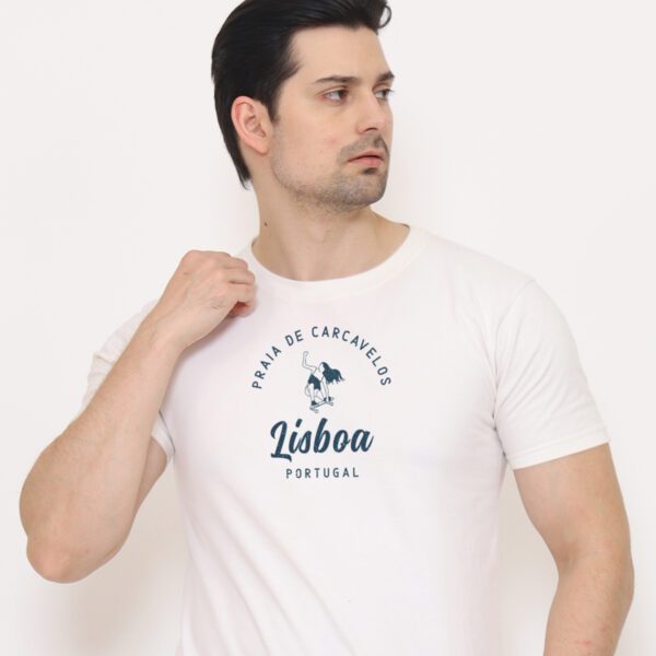 Carcavelos Beach Portugal surf culture T-shirt front view