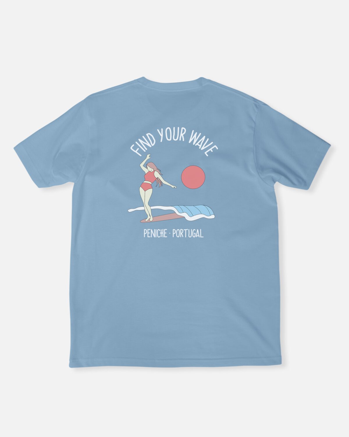 Your Wave T-Shirt Azure - Surfing Graphic Tee for Men and Women