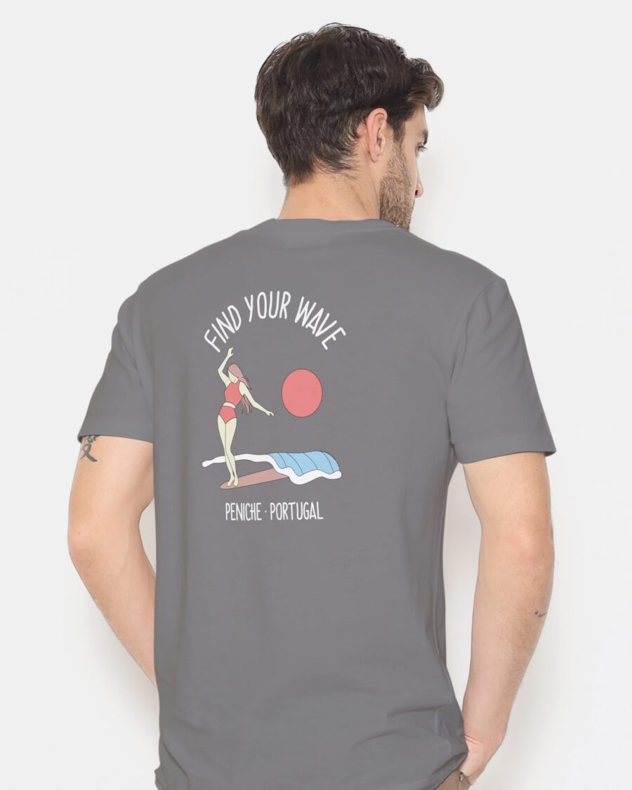 Find Your Wave T-Shirt Pink Dark grey