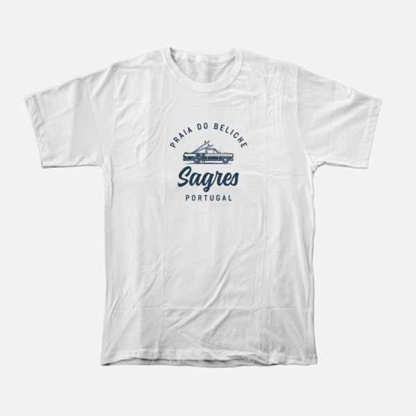 Men´s White t-shirt with minimalist print - casual and comfortable