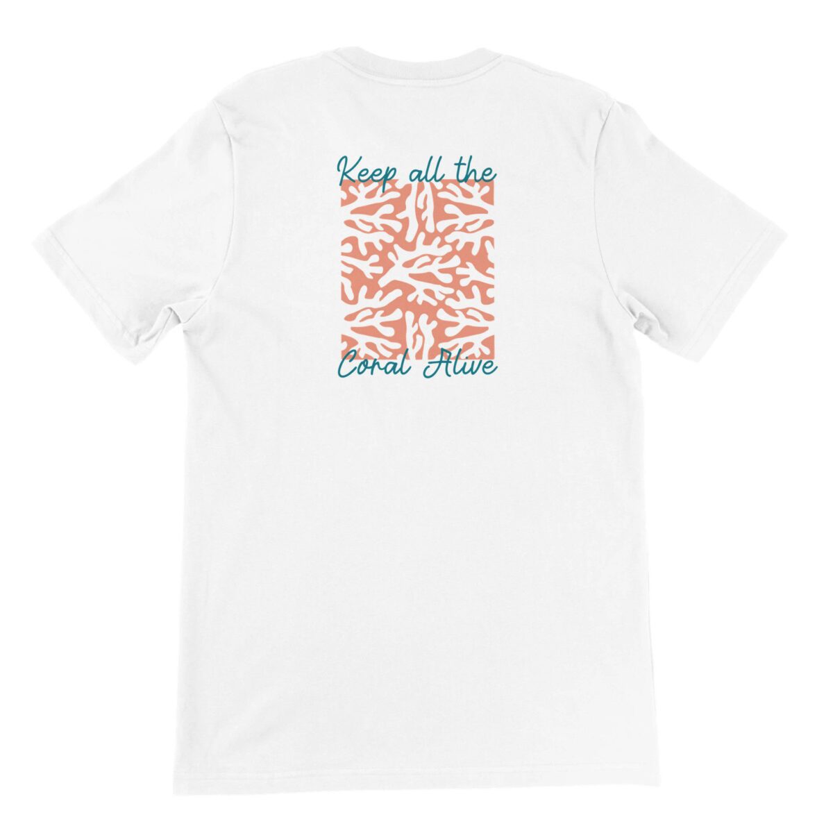Coral Alive White T‑Shirt