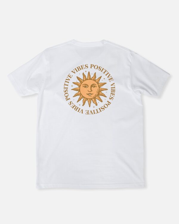 Positive Vibes T‑Shirt recycled White unisex crewneck